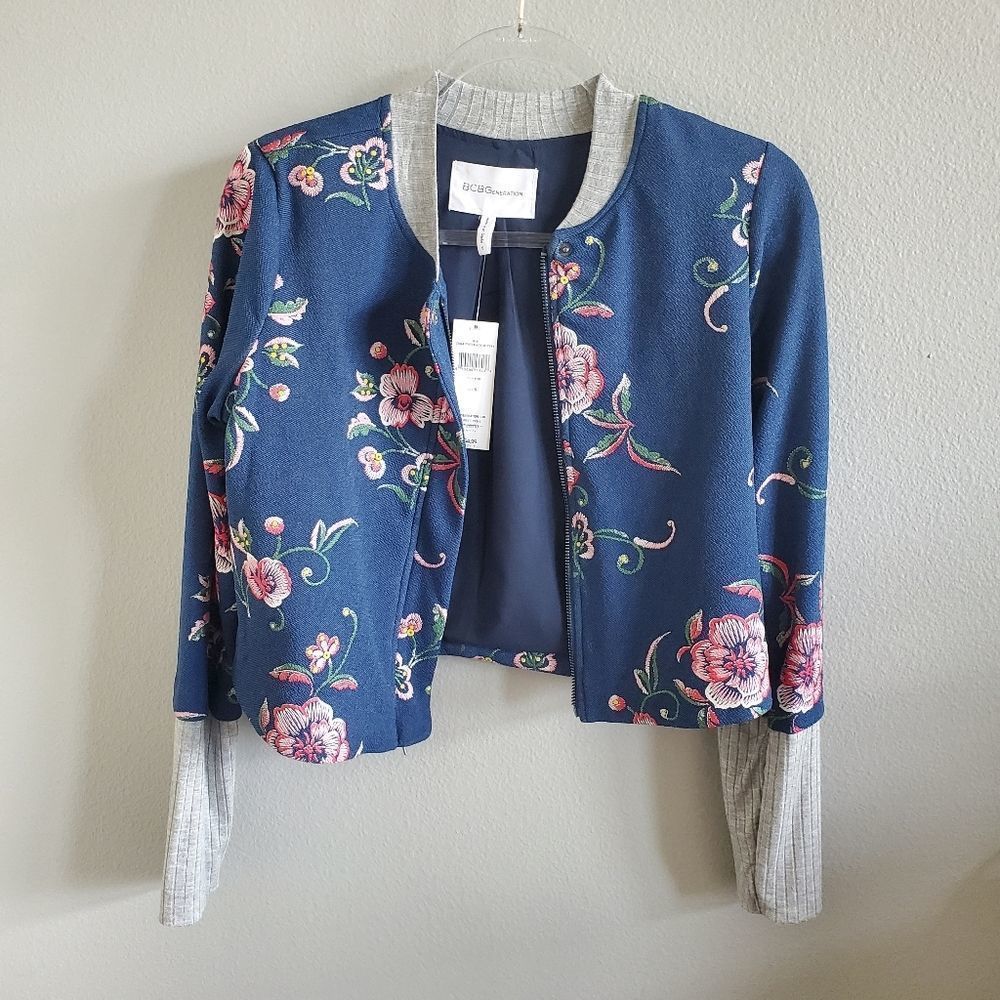 NWT BCBGeneration floral jacket